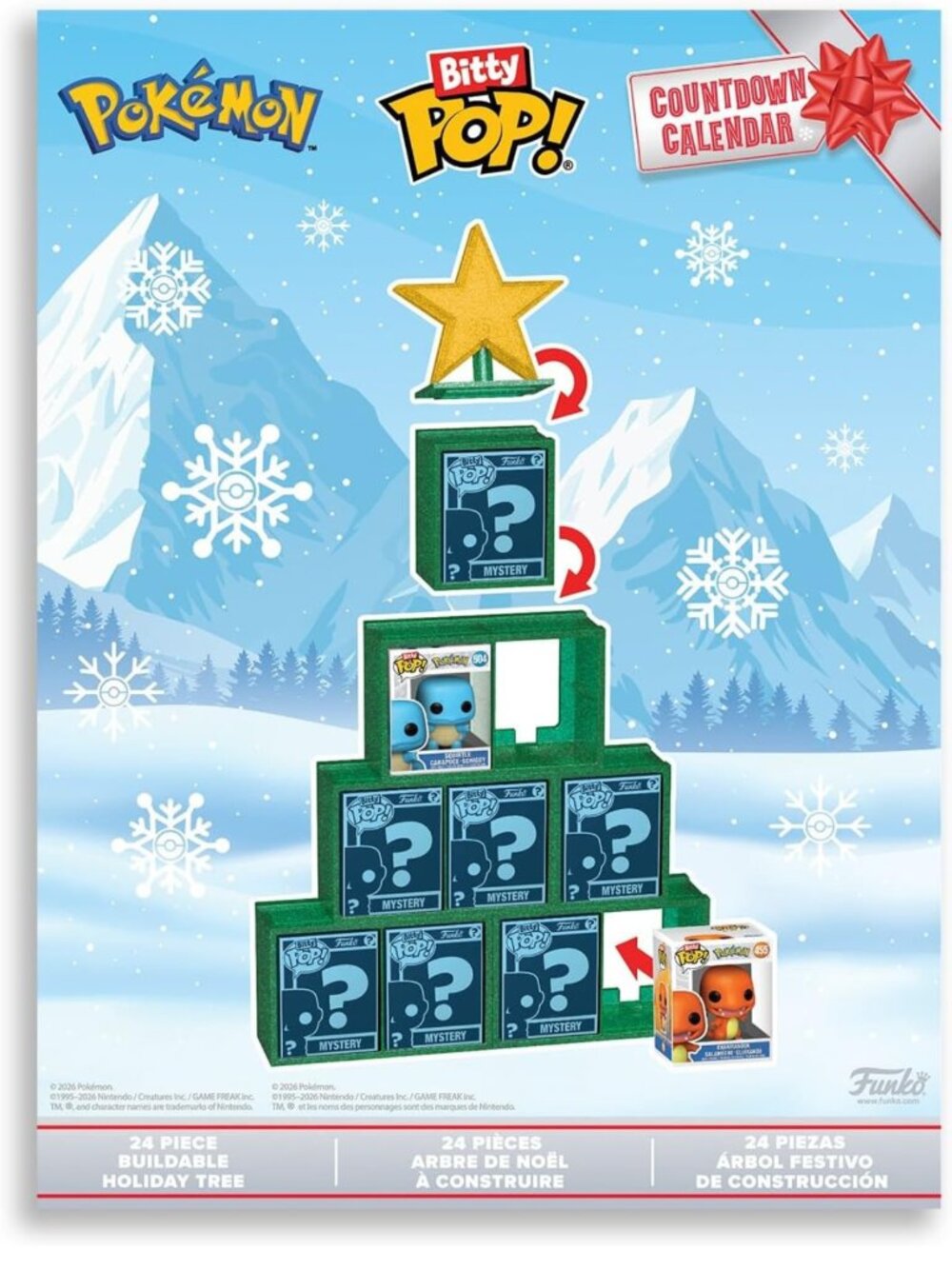 Pokémon Funko Bitty Pop! 24 Day Countdown Advent Calendar NEW Factory Sealed - Picture 3 of 5